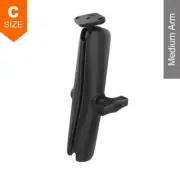 RAM Long Double Socket Arm & Diamond Plate 1.5" Ball