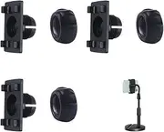 YAFIYGI 3 Packs 17mm Ball and Socket to 4-Button Lock Plate Mount Adapter Joint End Nut Connector Car Phone Mount Replacement Parts Holder Car Bike Handlebar Motorcycle Bracket