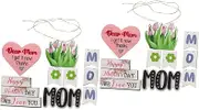 Ciieeo Sets Wooden Tiered Tray Decorations Mother's Day Sign Decor Home Aesthetic Decor