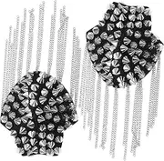 Tofficu 2Pcs Tassel Chain Shoulder Epaulet Badge Fringe Costume Accessory for Clothing Shoes Hats Easy to Wear with Back Pin Design Versatile Decoration Option