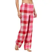 Roudelain Womens Pink Checkered Rayon Sleep Pant XXL BHFO 0613