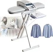 Large Steam Iron Press with Stand, 1800W Steam Press 800 * 310mm Area 50Kg Pressure, Different Fabric Temperature Control Table Iron Press for Home Business