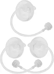 Abaodam One-Piece Straw Feeder Pacifiers 3 Pcs Wide Mouth Baby Bottles Silicone Nipples Learn to Drink Suck Easy to Clean