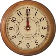 6" OAK TIDE & TIME CLOCK BY WEST & CO.