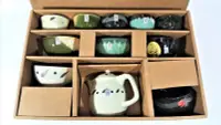 在飛比找Yahoo!奇摩拍賣優惠-[銀九藝] 早期日本 高級陶瓷 茶壺 茶杯 飯碗組