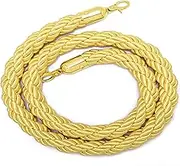 Rope Barriers, Rope Barrier Belt Silver Stanchion Rope 3/4/5/10Ft,Braided Hemp Rope for Queue Divider, Rope Barrier 1/2/3M, Twisted Hemp Rope Queue Line Barrier(4ft/120cm)