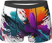 [HVTTIOR] paint splatter Print Various Men Briefs Breathable Stretch Underwear Lightweight for All Day Comfort