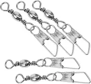 100pcs Fishing Connector Fishing Hook Connector Fishing Tackle Fishing Accessories Fishing Swivels Snap Swivels Fishing Rolling Swivels Fishing Hook Line Connector Metal Swivels