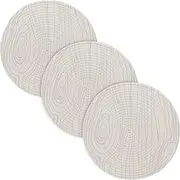 3 Pcs Trivet Mats for Hot Pots and Pans 15in Cotton Thread Weave Large Coasters Cotton Mat for Crock Pot Dish Mat White Wood Annual Grain