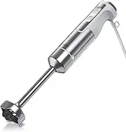 Arendo - 1000W hand blender - stainless steel blender - blender - four-blade blade - stepless speed control - turbo button - powerful 1000 watt motor - GS - with measuring cup - white