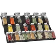 4 Tier Spice Rack Drawer Organizer Kitchen Cabinet Insert 30-60 cm W 2 Pack Black