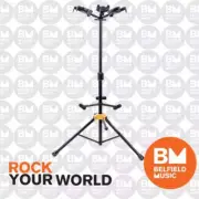 Hercules GS432B Plus Triple Guitar Stand Auto Grip Lock System - Fits 3 Guitars