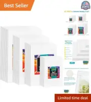 Warp-Resistant Canvas Boards Assortment - 32 Pack for Multiple Paint Types