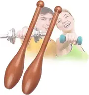 Wood Indian Clubs Pair 2lb for Training Wooden Wooden Exercise Club,for Effective Total Body Training at Different Weight Levels-Small