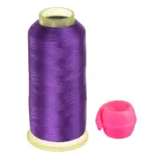 Polyester Embroidery Thread Thread Spools Savers Kit, Deep Purple Pink
