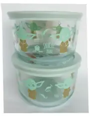 ❤️ 4-pc Pyrex STAR WARS BABY YODA 4 Cup Storage Bowl MADALORIAN The Child Snack