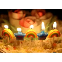 在飛比找蝦皮購物優惠-H10 可愛 迷你 生日蠟燭 彩虹 星星 汽車 氣球 蠟燭 