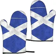 [ALLiYa] Scottish Insulation Gloves (2-Piece Set) Microwave Gloves Oven Gloves For Barbecue Cooking And Baking