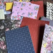 EMBOSSED PAPER) 10 piece Lot Junk Journal Scrapbook (EMBOSSED PAPER!!)