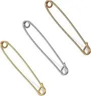[Geek-M] Collar Pins for Men Safety Pin Style Tie Bar for Wedding Business 3 Pcs