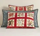 Pottery Barn Emerson Quilted Hand Stitched Standard Pillow Sham Set of 2 NWT