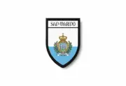 PATCH PATCHES EMBLEM IRON ON GLUE PRINT FLAG world crest san marino