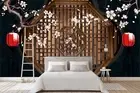 3D Floral Grille Wallpaper Wall Mural Removable Self-adhesive 1139