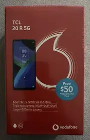 VODAFONE TCL 20 R 5G (64GB/4GB, 6.52'',Granite Grey AU STOCK SEALED EXPRESS POST