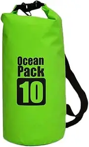 [zolyet] Dry Bag with Straps PVC Storage Bag for Rafting Camping Kayaking Swimming Traveling Green 10L