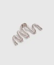Metal Squiggle Hair Clip - Silver