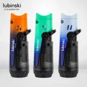 Butane Gas Cigar Clip Spray Windproof Inflatable Lighter Dual JET Flame Torch