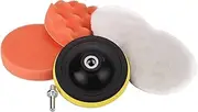 Car Foam Drill Buffing Pad Polishing Kit 4 Inch Sponge Wool Pads Set for Car Marble Wood Metal