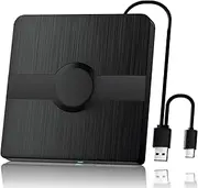External Blu Ray Drive, BD Player with Read/Write Capability Portable Blu-ray Player with USB 3.0 and Type-C CD/DVD Burner 3D Blu-ray Drive Compatible with Win10 and Mac OS,Drive Blu Ray Player for PC