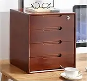 Data File Cabinet, Office Desktop Storage Box, Shelf Data Rack, Solid Wood 4-Layer Storage Box, Can Store A4 Paper, Documents and Documents (Color : A, Size : 30×39×40.5cm)