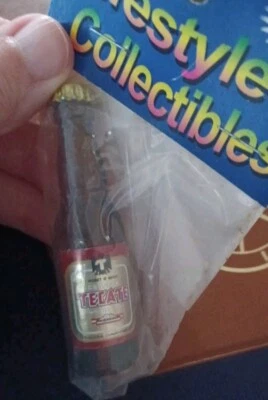 Vintage Cerveza Tecate mini glass Beer Bottle