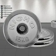 2.5kg /5kg / 7.5kg / 10kg / 15kg Full Steel Silver Weight Plates - Commercial Grade - 29.5mm Diameter Hole for 28mm Diameter Barbell bar