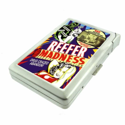 Reefer Madness D5 Cigarette Case with Built in Lighter Metal Wallet