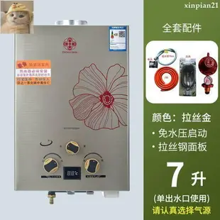 【台灣質保】熱水器 【熱賣中】燃氣熱水器家用瓶裝煤氣液化氣12升天然氣熱水器免水壓