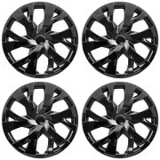 15" 6 "Y" Spoke Spring Steel Clip Gloss Black Wheel Cover Hubcaps