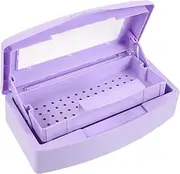 Healeved Manicure Tool Cleaning Case Nail Art Tools Sterilizer Non-slip Base Portable Storage Box for Tweezers