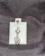 Tulip Belly Ring 316L Surgical Steel Navel 2” Barbell Dangling