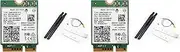 Binxind 2X AX211NGW+Dual Antenna WiFi 6E M.2 Key E CNVio2 2.4Ghz/5Ghz Wireless Network Card 802.11Ac Bluetooth 5.2 Adapter