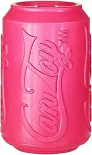 SodaPup Puppy Can Durable Rubber Chew Toy & Treat Dispenser for Teething Pups - Pink. Dog Treat Dispensing Toys Acting as a Slow Feeder to Entertain, Fight Boredom & Reduce Problem behaviours (Large)