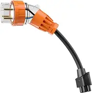 3-Pin to Tesla Gen 2 UMC Adaptor, 0.4m Cable Length, 32A Adaptor Tail Compatible with Tesla 3/S/X/Y, Perfect for Road Tripping