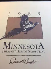 Darrell Bush ,1989,Minnesota Pheasant Print, S/N Edition,704/3500,No Stamp,Mint.
