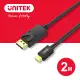 UNITEK Mini DisplayPort to DisplayPort 1.2版傳輸線(2M)