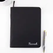 Inscribed Black Personalised Compendium