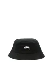 [StüSsy] StüSsy-Bucket Hat With Logo Cappelli Nero-Uomo L/XL
