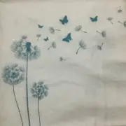 4 Paper Napkins for Decoupage / Parties - Blowing away aqua