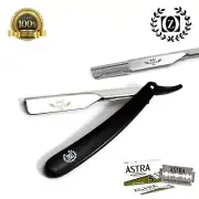 Straight Cut Throat Shavette Barber Salon Shaving Razor NAVAJA + 5 Astra Blades